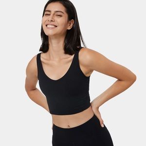 NWT Halara In My Feels Cloudful Padded V-Neck Workout Cropped Tank Top